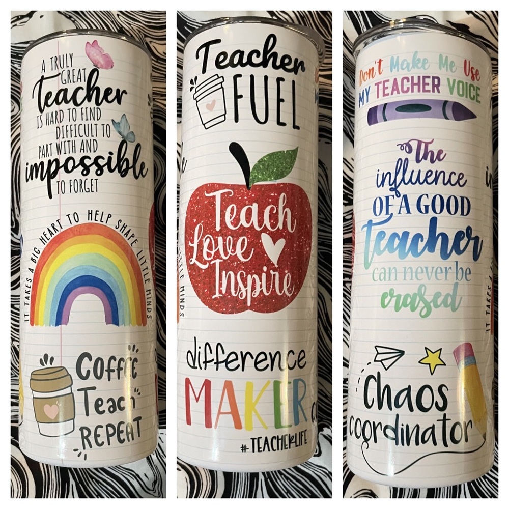 20oz teacher appreciation straight tumbler